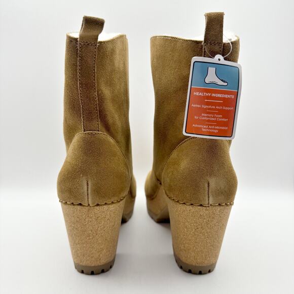 Aetrex Womens Scarlett Bootie EU 40 US 9-9.5M Brown Suede Shearling Lining NWOB - Picture 9 of 13